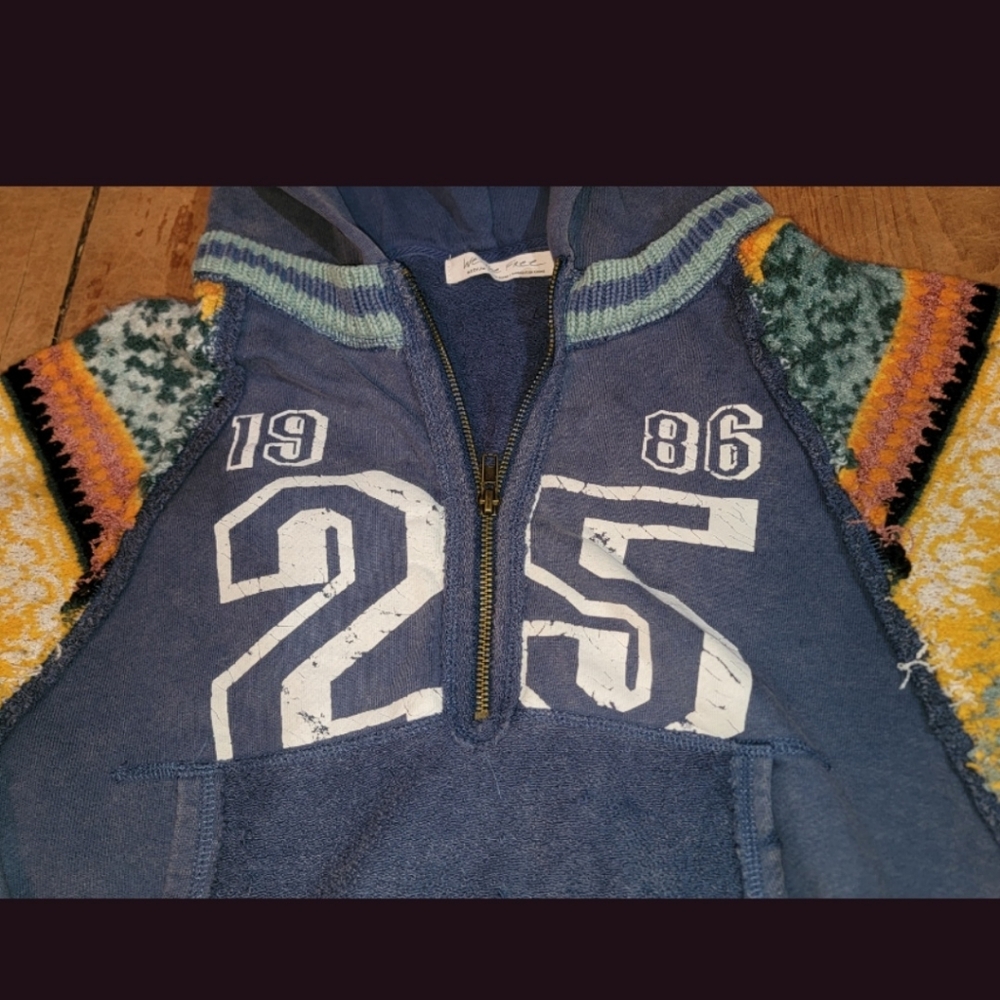 We The Free People MIXED TAPE media Hoodie Sweatshirt Sweater Sleeves Ruffgrrl - Picture 10 of 16